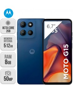 Motorola : Moto G15 4G 8/512GB - azul oscuro
