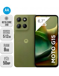 Motorola : Moto G15 4G 8/512GB - verde
