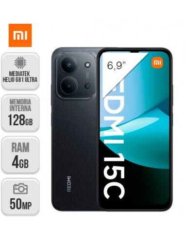 Xiaomi : Redmi 15C 4G 4/128GB - negro