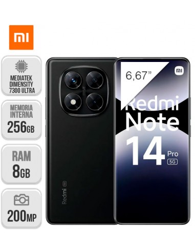 Xiaomi : Redmi Note 14 Pro 5G 8/256GB - negro