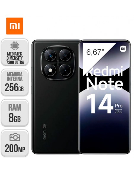Xiaomi : Redmi Note 14 Pro 5G 8/256GB - negro