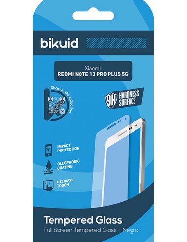 Bikuid : Full Screen Tempered Glass - Xiaomi Redmi Note 13 Pro Plus 5G - negro