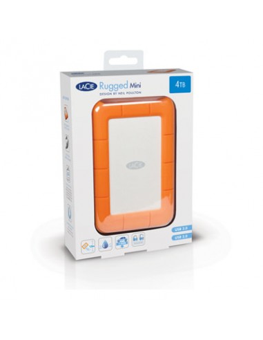 LaCie : Rugged Mini disco duro externo 2 TB 5400 RPM Micro-USB B 3.2 Gen 1 (3.1 Gen 1) Naranja, Plata