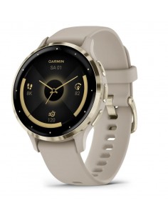 Garmin : Venu 3S 3,05 cm (1.2") AMOLED 41 mm Digital 390 x 390 Pixeles Pantalla táctil Oro, Gris Wifi GPS (satélite)