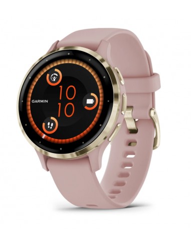 Garmin : Venu 3S 3,05 cm (1.2") AMOLED 41 mm Digital 390 x 390 Pixeles Pantalla táctil Oro, Rosa Wifi GPS (satélite)
