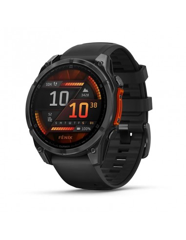 Garmin : Fenix 8 3,56 cm (1.4") AMOLED 47 mm Digital 454 x 454 Pixeles Pantalla táctil Negro Wifi GPS (satélite)