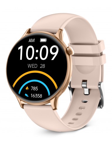 Ksix : Smartwatch Core 2, Pantalla AMOLED 1,43", Aut. 5 días, Modos deporte y salud, Llamadas, Asistentes de voz, Rosa