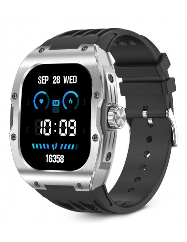 Ksix : Smartwatch Hero, Pantalla AMOLED 1,95", Aut. 7 días, Modos deporte y salud, Asistentes de voz, IP68, Negro
