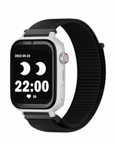 SaveFamily : Save Family PLUS SmartWatch con GPS y llamada Blanco Correa Tela Negra NO INCLUYE SIM