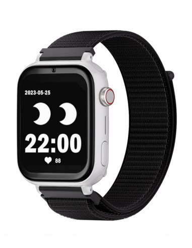 SaveFamily : Save Family PLUS SmartWatch con GPS y llamada Blanco Correa Tela Negra NO INCLUYE SIM