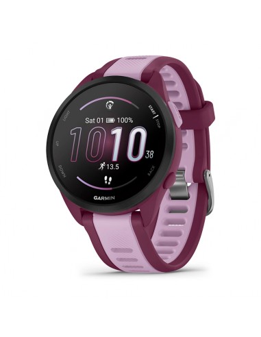 Garmin : Forerunner 165 Music 3,05 cm (1.2") AMOLED 43 mm Digital 390 x 390 Pixeles Pantalla táctil Púrpura GPS (satélite)