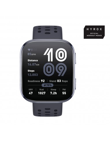 Amazfit : Bip 6 Black 5 cm (1.97") AMOLED Digital 390 x 450 Pixeles Pantalla táctil Negro GPS (satélite)