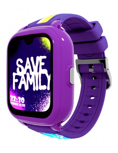 SaveFamily : Iconic Plus 2 4,52 cm (1.78") 40 mm Digital Pantalla táctil 4G Violeta Wifi GPS (satélite)