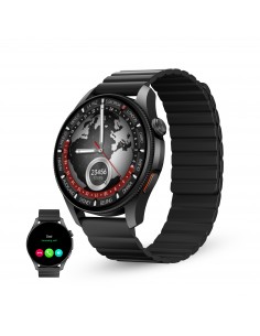 Ksix : Smartwatch Horizon, GPS, Pantalla AMOLED 1.43", Autonomía 10 días, Brújula digital, 3 ATM, Modo deporte y salud, Negro