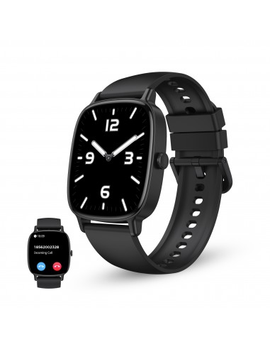 Ksix : Smartwatch Pulse, Pantalla 1.83", Autonomía 7 días, Modo deporte y salud, Llamadas, IP68, Negro