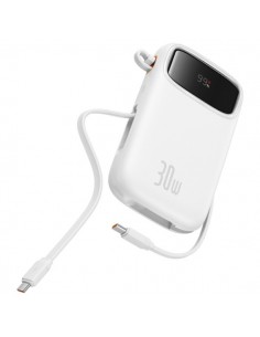 Baseus : QPow2 Polímero de litio 10000 mAh Blanco