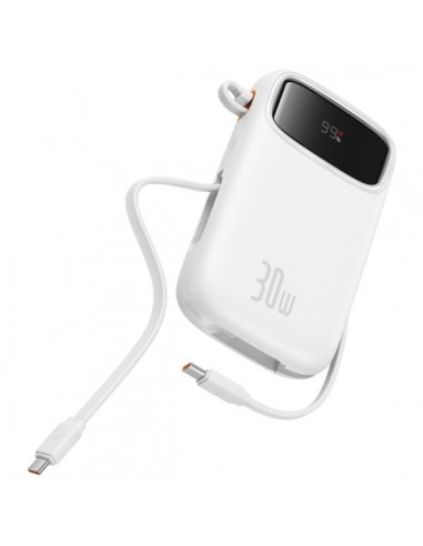 Baseus : QPow2 Polímero de litio 10000 mAh Blanco