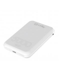 Celly : MAGPB5000EVOWH batería externa 5000 mAh Cargador inalámbrico Blanco