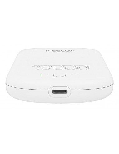 Celly : MAGPB10000PROWH batería externa 10000 mAh Cargador inalámbrico Blanco