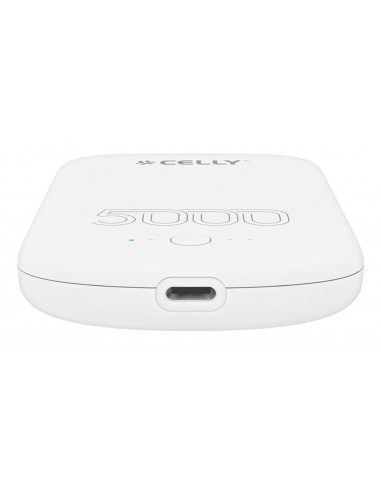 Celly : MAGPB5000PROWH batería externa 5000 mAh Cargador inalámbrico Blanco