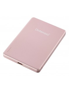 Intenso : MW5000 Batería Externa Magnética 5000 mAh  Compatible con MagSafe, Carga Inalámbrica 15W, USB-C PD 20W, Delgada y Com