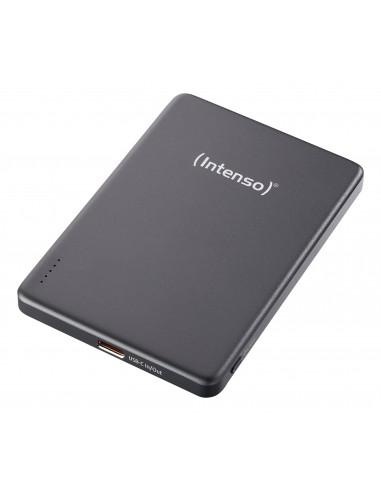 Intenso : Batería Externa Magnética MW5000 5000 mAh  Compatible con MagSafe, Carga Inalámbrica 15W, USB-C PD 20W, Delgada y Com