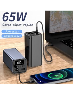 Leotec : Batería externa para portátiles 65W POWER DELIVERY 20.000mAh