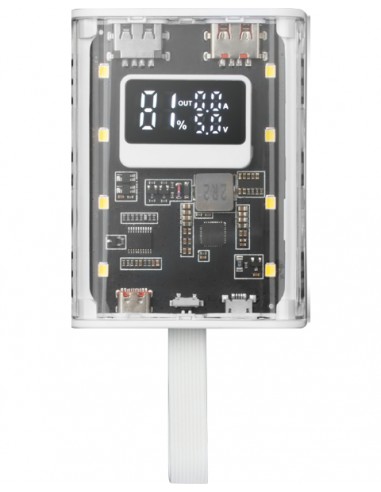 Mars Gaming : MPK-10K, Power Bank Compacta 22.5W, Carga Rápida QC3.0 & PD3.0 10000mAh, Monitorización Inteligente de Batería con