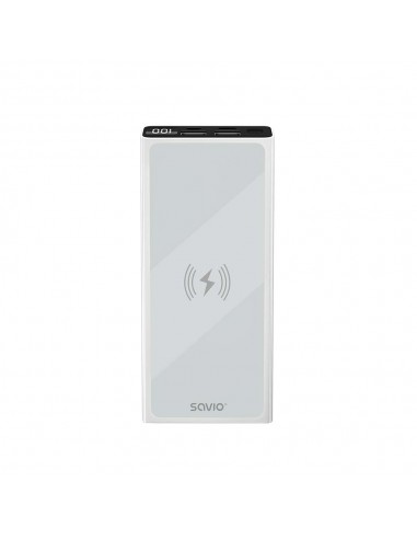 Savio : power bank BA-06 10000 mAh adowanie indukcyjne Polímero de litio Blanco