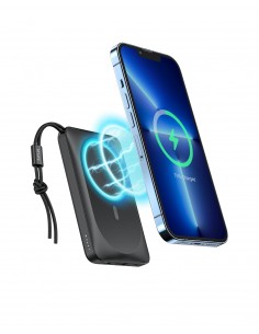 VEGER : MagOn W1151-B 10000mAh powerbank Magnetic Wireless PD20W