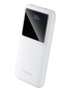 Vention : Powerbank, ventiliacija, FHKW0, 10000 mAh, mikro USB, USB-C, 2xUSB-A, Blanco