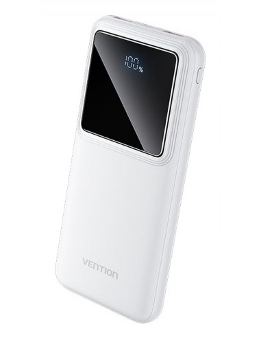 Vention : Powerbank, ventiliacija, FHKW0, 10000 mAh, mikro USB, USB-C, 2xUSB-A, Blanco