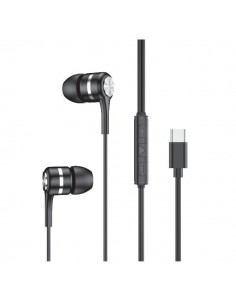 Celly : AURICULARES TIPO-C BK - CAJA OEM
