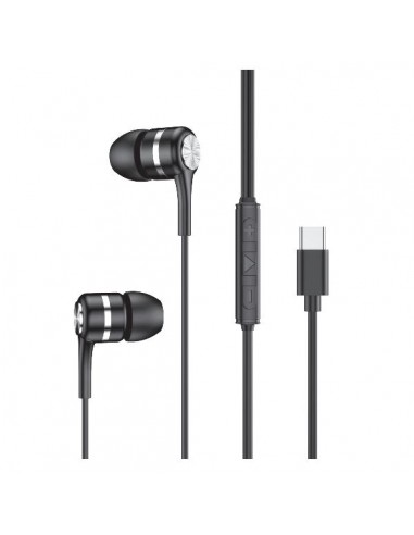 Celly : AURICULARES TIPO-C BK - CAJA OEM