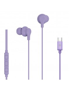 Celly : UP1600TYPECVL auricular y casco Auriculares Alámbrico Dentro de oído Llamadas/Música USB Tipo C Violeta