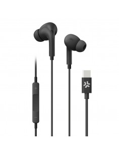 Celly : UP1200TYPECBK auricular y casco Auriculares Alámbrico Dentro de oído Llamadas/Música USB Tipo C Negro
