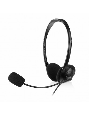 Ewent : EW3563 auricular y casco Auriculares Alámbrico Diadema Llamadas/Música Negro