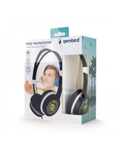 Gembird : MHP-JR-BK auricular y casco Auriculares Alámbrico Diadema Música Negro