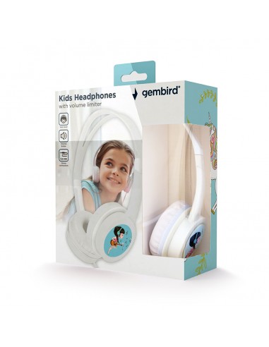 Gembird : MHP-JR-W auricular y casco Auriculares Alámbrico Diadema Música Blanco