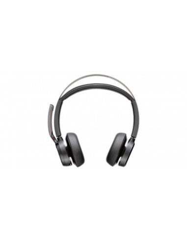 HP Poly : Auriculares Poly Voyager Focus 2 USB-C-C con certificación Microsoft Teams + adaptador USB-C/A + base de carga