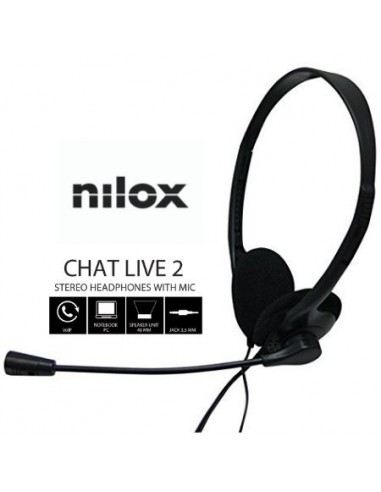 Nilox : AURICULARES DOBLE JACK CON MICROFONO PC