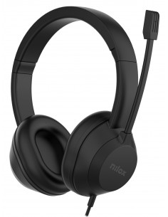 Nilox : NXAUSB02 auricular y casco Auriculares Alámbrico Llamadas/Música USB tipo A Negro
