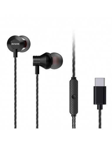 Aiwa : ESTM-50USB-C Auriculares Alámbrico Dentro de oído Llamadas/Música USB Tipo C Negro