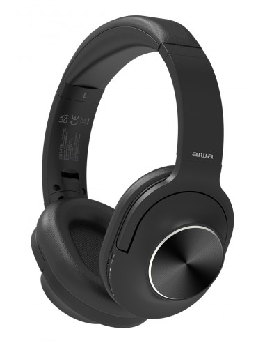 Aiwa : HST-220BT auricular y casco Auriculares Inalámbrico y alámbrico Diadema Llamadas/Música USB Tipo C Bluetooth Negro