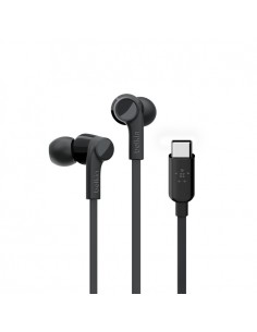 Belkin : ROCKSTAR Auriculares Alámbrico Dentro de oído Llamadas/Música USB Tipo C Negro