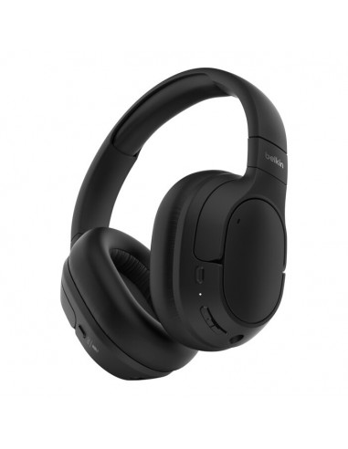 Belkin : AUD008HQBK auricular y casco Auriculares Inalámbrico Diadema Llamadas/Música USB Tipo C Bluetooth Negro