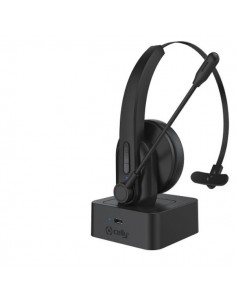 Celly : SWHEADSETMONO Auriculares Inalámbrico Diadema Oficina/Centro de llamadas Bluetooth Base de carga Negro