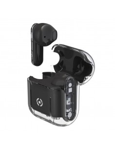 Celly : SHEER Auriculares True Wireless Stereo (TWS) Dentro de oído Llamadas/Música Negro, Transparente