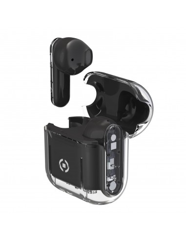Celly : SHEER Auriculares True Wireless Stereo (TWS) Dentro de oído Llamadas/Música Negro, Transparente