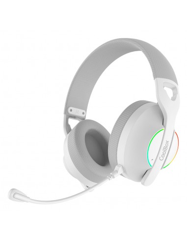 CoolBox : GAMING AURICULARES CON MICRO WB01 RF+BT+3.5 BLANCO PC/CONSOLAS